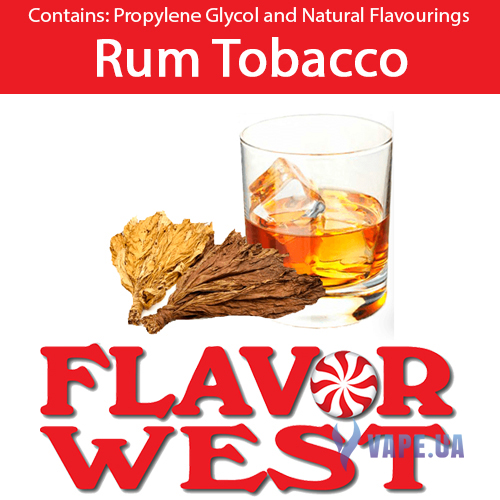 Ароматизатор FlavorWest Rum Tobacco (Табак с ромом), 10 мл.