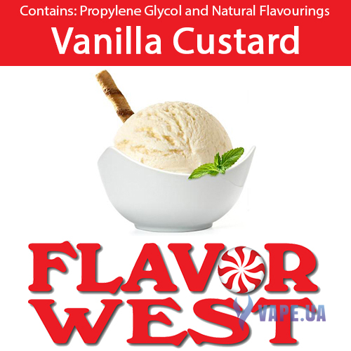 Ароматизатор FlavorWest Vanilla Custard (Ванильный заварной крем), 10 мл.