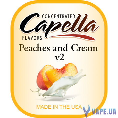 Ароматизатор Capella - Peaches and Cream v2 (Персики с Кремом 2), 120 мл.