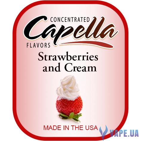 Ароматизатор Capella - Strawberries and Cream (Клубника со Сливками), 120 мл.