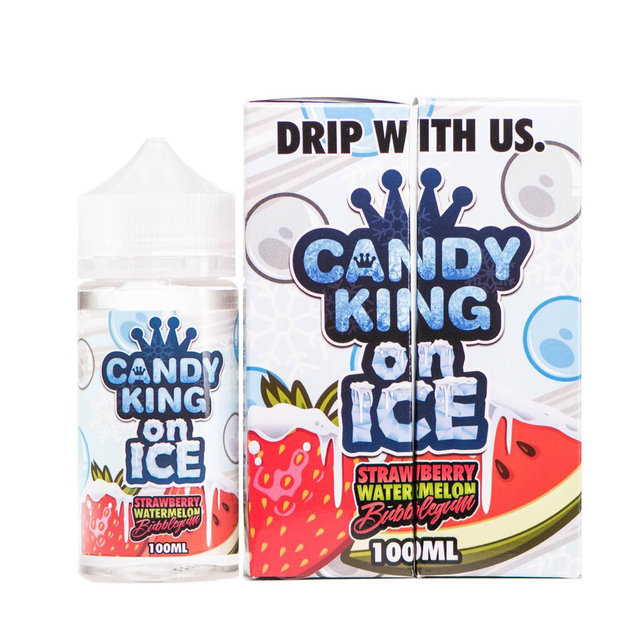 Жидкость Candy King - Strawberry Watermelon Bubble Gum on Ice, 100 мл.