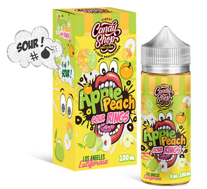 Жидкость Candy Shop - Apple-Peach Sour Rings, 100 мл.
