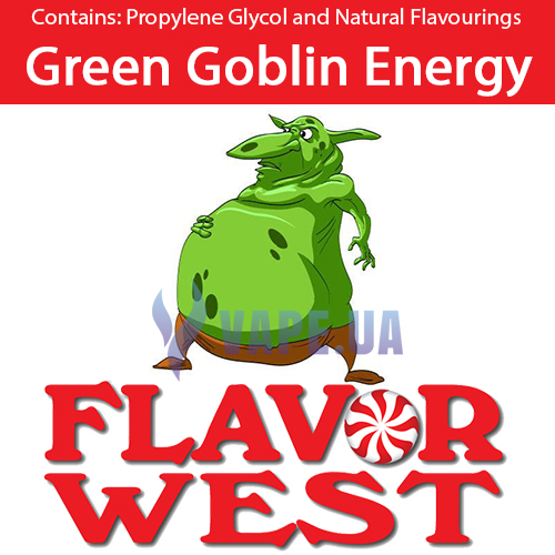 Ароматизатор FlavorWest Green Goblin Energy (Энергия зеленого гоблина), 5 мл.