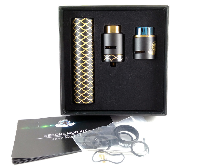 Девайс Steel Vape Sebone Mod Kit - набор (механический мод + обслуживаемый дрип-атомайзер). Оригинал Зеленый