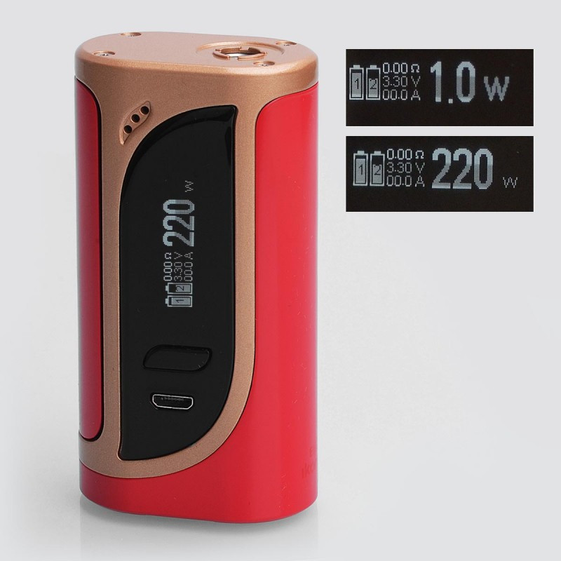 Девайс Eleaf iKonn 220W - Батарейный блок для электронной сигареты. Оригинал Золотой Красный