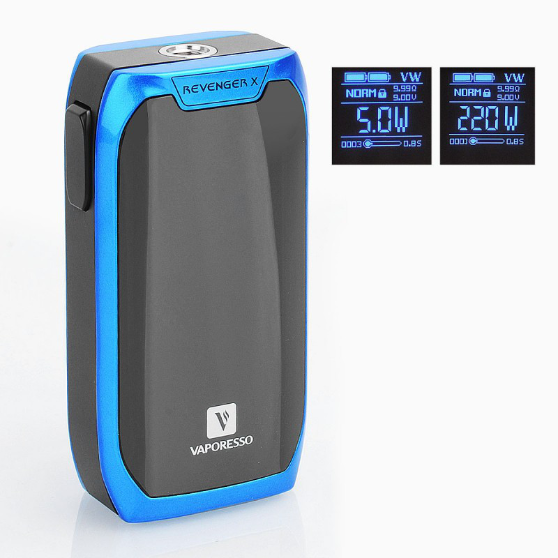 Девайс Vaporesso Revenger X 220W - Батарейный блок для электронной сигареты. Оригинал Синий