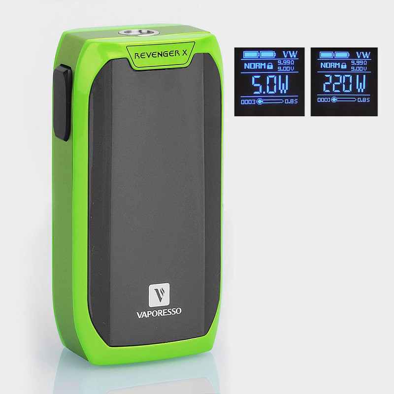 Девайс Vaporesso Revenger X 220W - Батарейный блок для электронной сигареты. Оригинал Зеленый