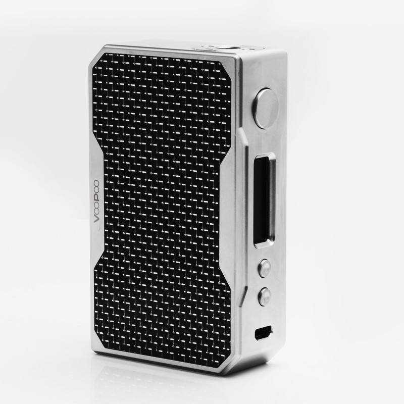 Девайс Voopoo Drag 157W TC, стальной корпус - Батарейный блок для электронной сигареты. Оригинал Серебристый+Черный