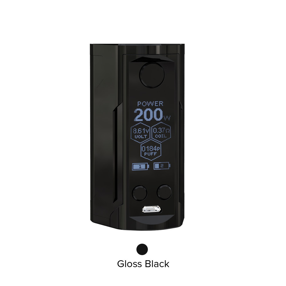 Девайс WISMEC Reuleaux RX GEN3 Dual 230W TC - Батарейный блок для электронной сигареты. Оригинал Черный