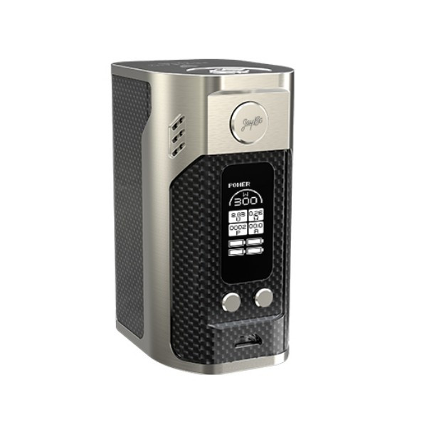 Девайс WISMEC Reuleaux RX300W TC - Батарейный блок для электронной сигареты. Оригинал Серебристый Карбон