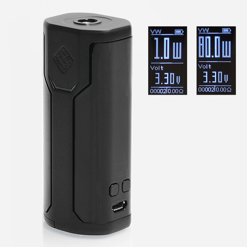 Девайс WISMEC Sinuous P80 TC 80W - Батарейный блок для электронной сигареты. Оригинал Черный