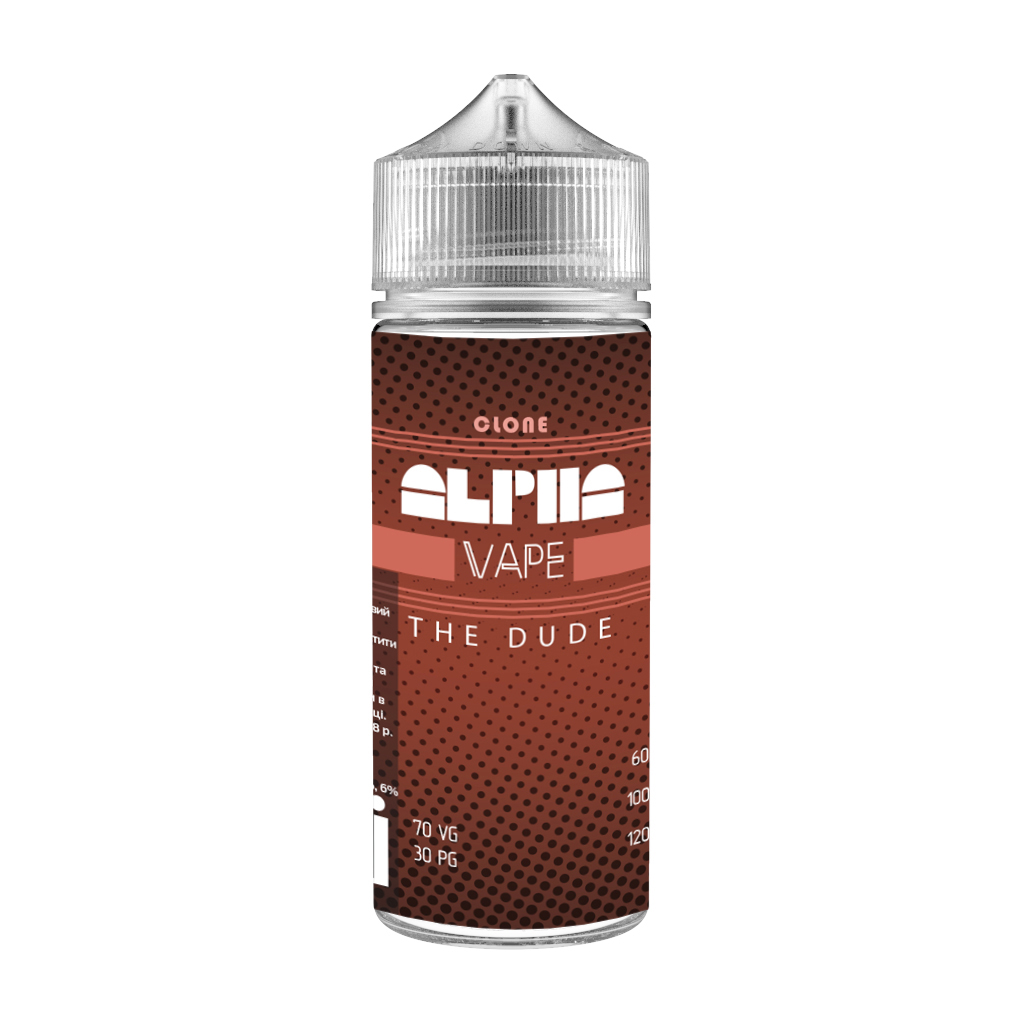 Жидкость Alpha Vape - The Dude (clone), 120 мл.