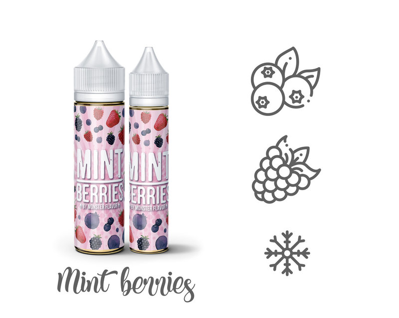 Жидкость Monster Flavor - Mint Berries, 60 мл.