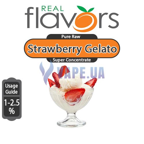 Ароматизатор Real Flavors (SC) - Strawberry Gelato (Клубничное мороженое), 30 мл.