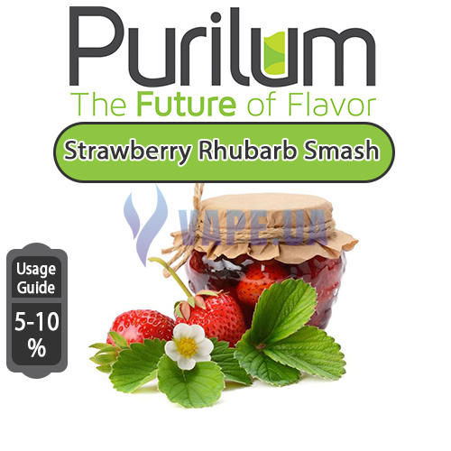 Ароматизатор Purilum - Strawberry Rhubarb Smash (Спелая клубника с сильной нотой ревеня), 30 мл.