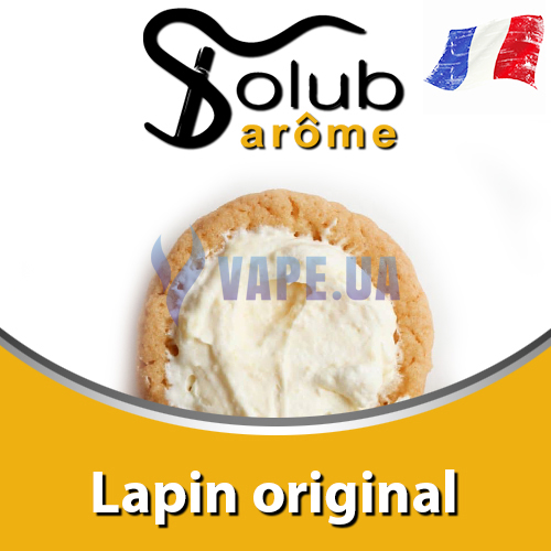 Ароматизатор Solub Arome - Lapin original (Многослойный вкус печенья, сливок, корицы и бананов), 30 мл.