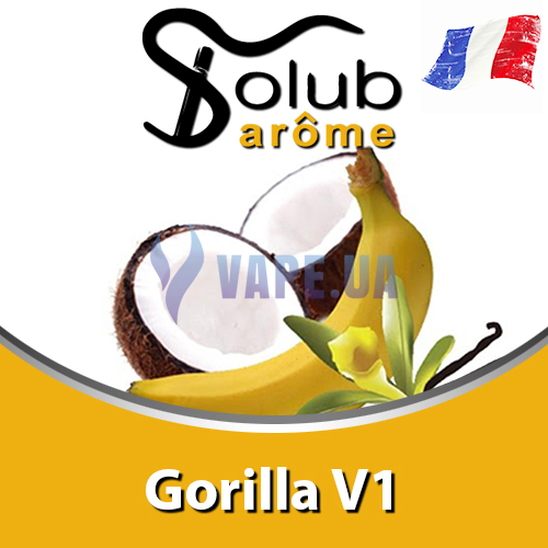 Ароматизатор Solub Arome - Gorilla V1 (Сочетание банана, кокоса, шоколада и нотки табака), 50 мл.