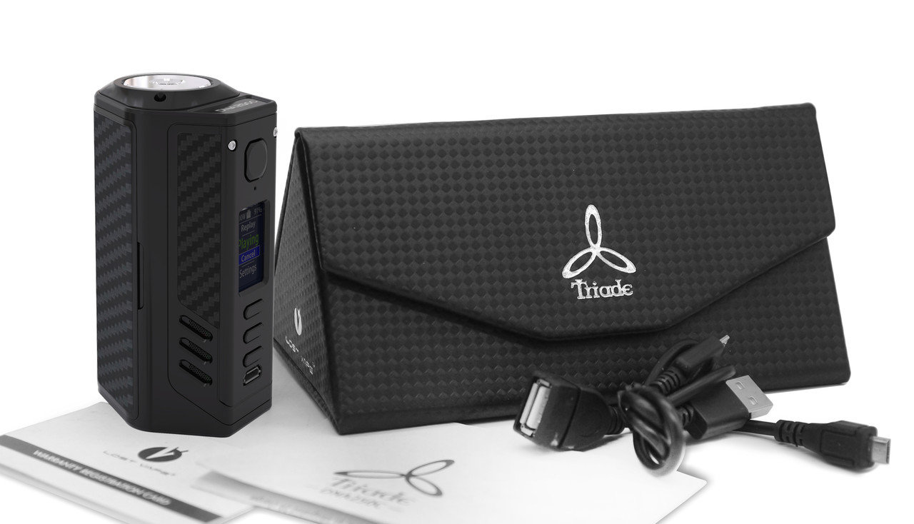 Девайс LostVape Triade DNA250C 300W Черный+Черный Серый Cevlar