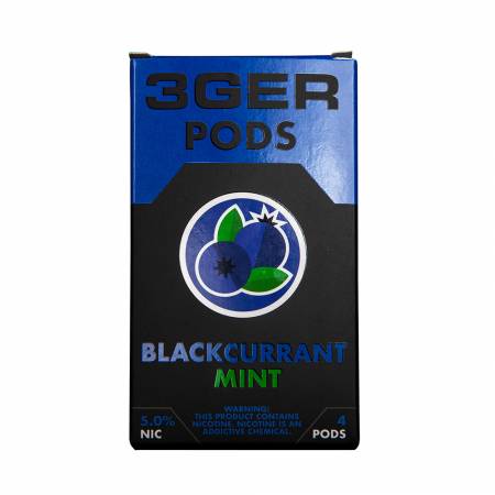 Картриджы 3Ger Pods Cartridge 50 мг 1 мл 4 шт Blackcurrant Mint