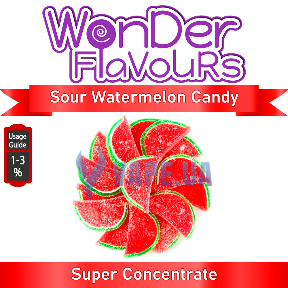 Ароматизатор Wonder Flavours (SC) - Sour Watermelon Candy (Кислая арбузная конфета), 5 мл.