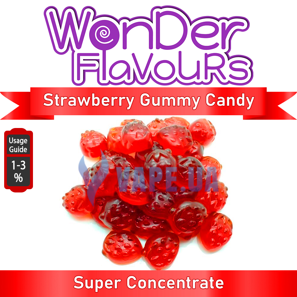 Ароматизатор Wonder Flavours (SC) - Strawberry Gummy Candy (Клубничные желейные мишки), 10 мл.