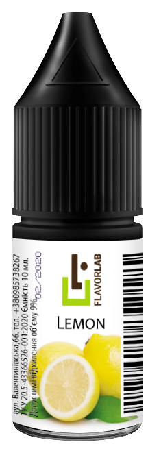 Ароматизатор Flavorlab - Lemon (Лимон), 10 мл.