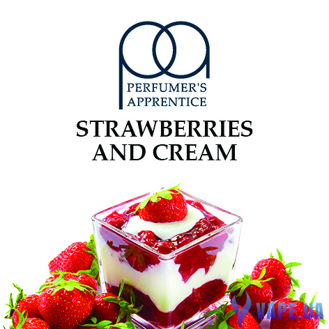 Ароматизатор TPA/TFA - Strawberries and Cream (Клубника со Сливками), 30 мл